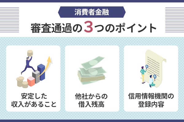 消費者金融の審査通過の3つのポイント