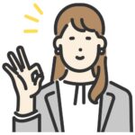 弁護士女性手で○のイラスト