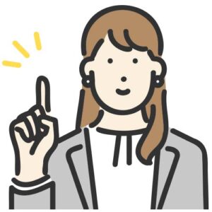 弁護士女性指1本のイラスト