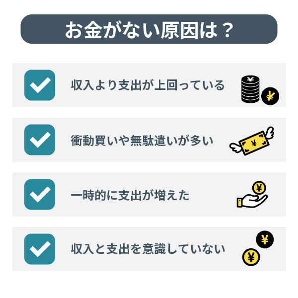 お金がない原因