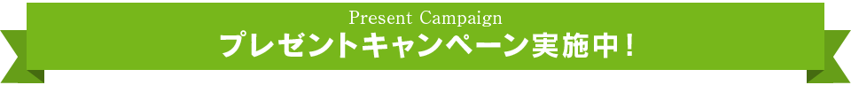 プレゼントキャンペーン実施中!