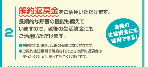 2、老後の生活資金にも活用できる！