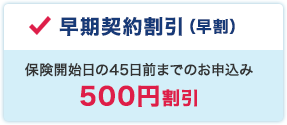 早期契約割引（早割）
